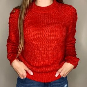 COPY - KNIT CRISS-CROSS ARM SWEATER